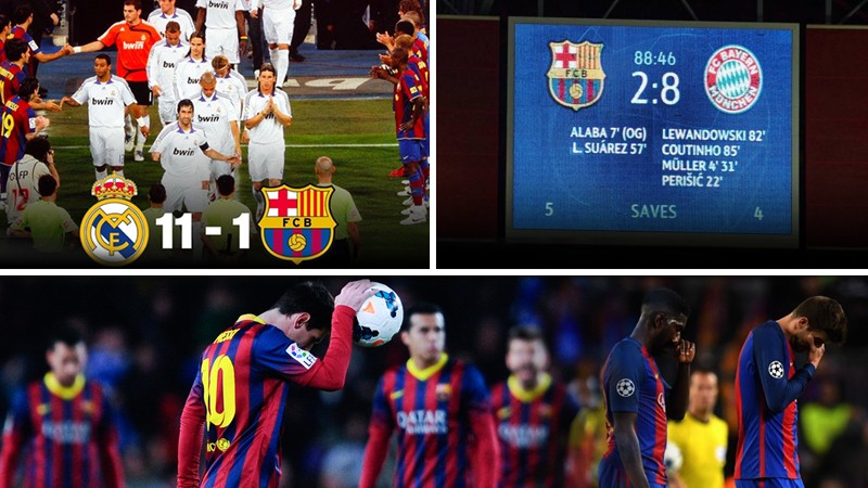 What is Barcelona FC biggest defeat?
