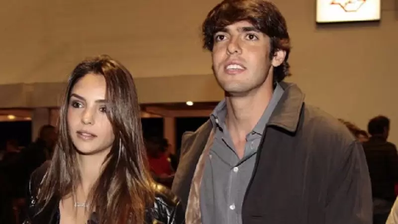 Kaka and his wife Caroline Celico attend the Giorgio Armani Boutique, WireImage