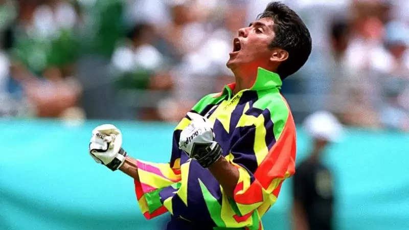 A deep dive into Mexican goalkeeper Jorge Campos's best goalkeeper kits,  and the inspiration for their designs.